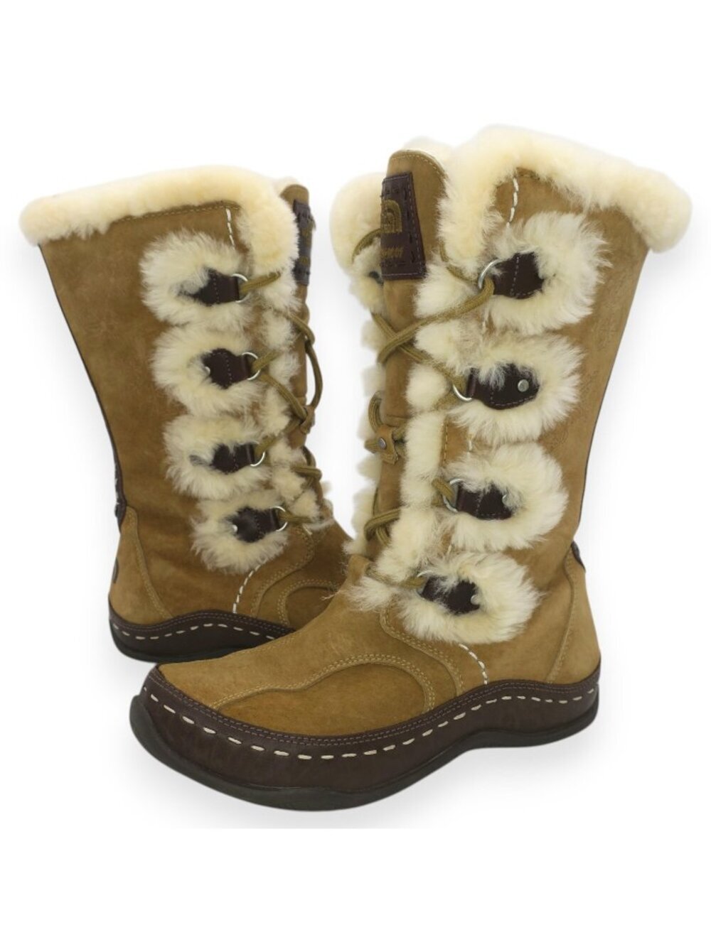 The North Face Wabby ll Tan Suede Boots Primaloft Shearling Women’s Size 6